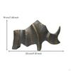 Bull Figurine Abstract Statue Faceted Sculpture for Bookshelf, Entryway Large