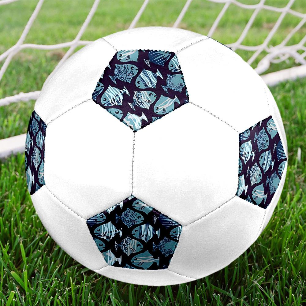 1PC Oceanic Fish Soccer Ball Size 5 Football Machine Sewn Indoor/Outdoor Universal Football Gift W27 Size 5