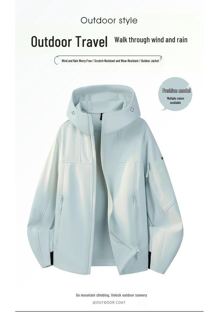 Unisex Soft Shell Outdoor Jacket - Autumn/Winter Collection for Camping, Hiking, and Mountaineering.