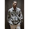 H M Zip Up oversHirt Regular Fit Gray cHeck