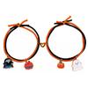 European & American Pumpkin Ghost Magnetic Couple Bracelet Set - Handmade, Adjustable, Elastic, Simple Halloween Design