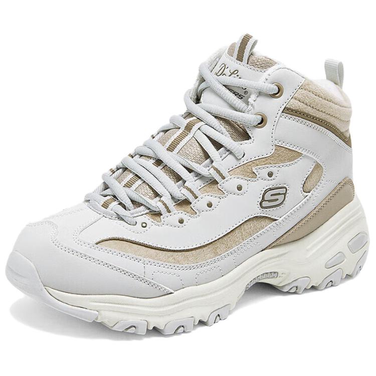 Skechers DLites 1.0 Sports Comfortable Durable Breathable High-Top Lifestyle Casual Shoes Women Sneaker Gray Black 169075-GYBR