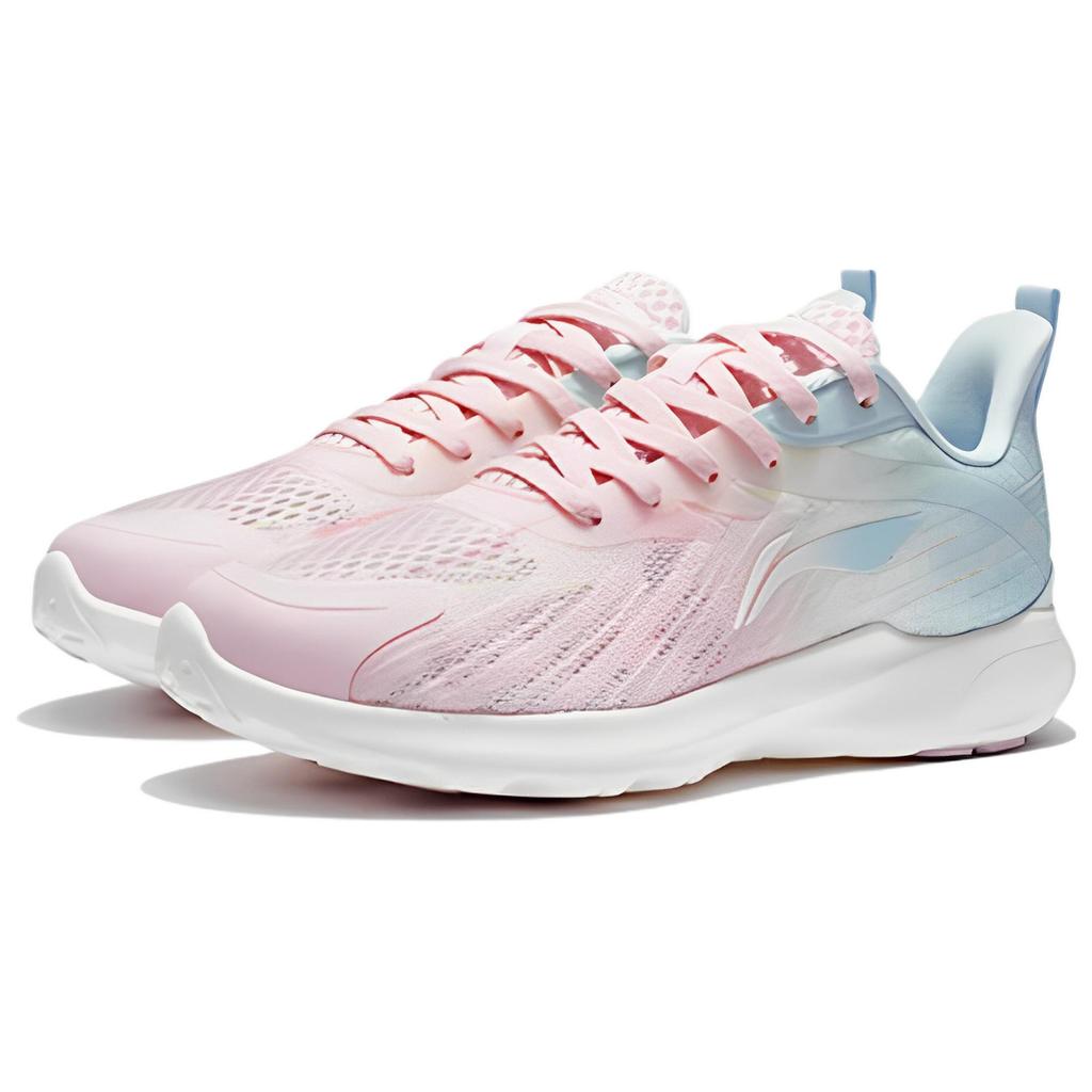 New LiNing Slip Resistant Breathable Lightweight Low Top Casual Running Shoes Women's Pink Blue ARSU082-1