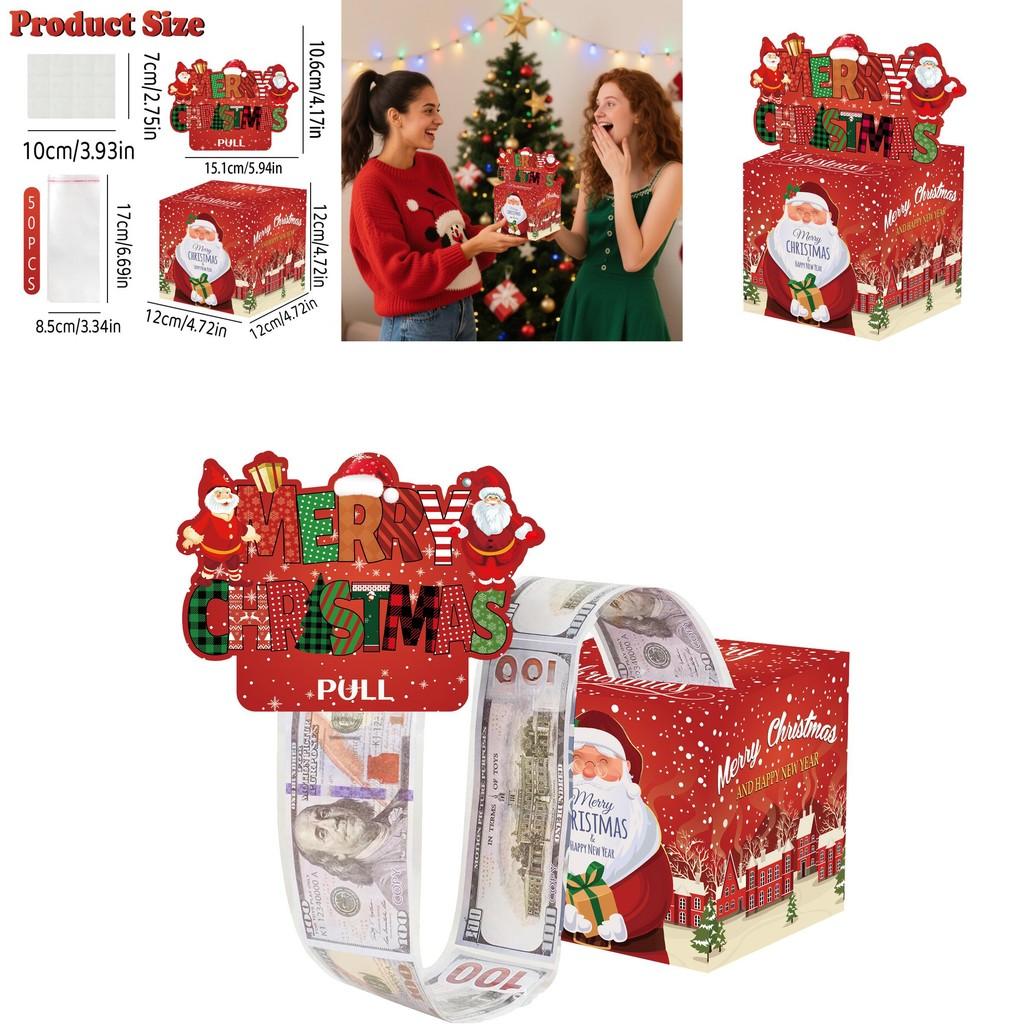 Weihnachts-Nikolaus-Spardose mit rotem Farbverlauf für Feiertagsfestlichkeiten und Geschenkverpackung