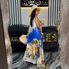 European and American Women's Clothing Summer New Fashion Loose Large Size Printing Suspender Casual Dress Long Dress