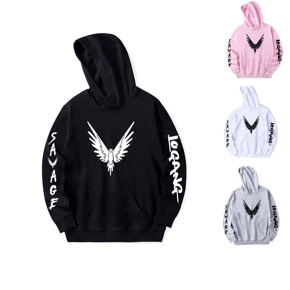 Maverick Logan Paul Herren- und Damen-Kapuzenpullover mit Vogelprint und bequemer Passform