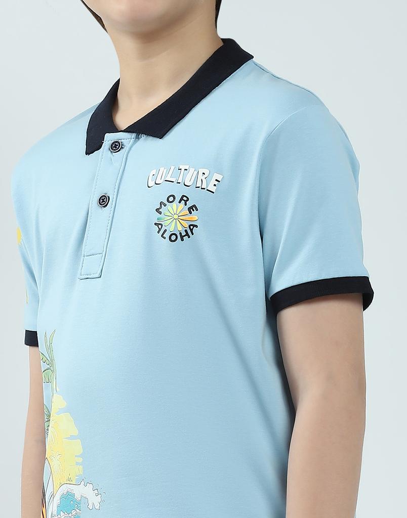 MONTE CARLO Chłopięca koszulka polo z nadrukiem z krótkim rękawem o regularnym kroju