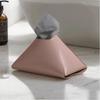 PU Leather Paper Towel Holder Solid Color Pull-Out Paper Towel Holder Box  Home