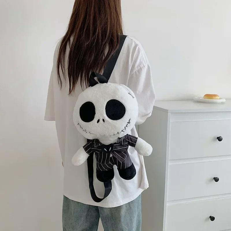 Jack Skellington Plysch ryggsäck för barn The Nightmare Before Christmas Tecknad dockväska Barn Halloween Godis Ryggsäck Presenter