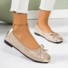 Fashion 2025 New Round Ballet Shoes Women's Sweet Flat Soft Bottom Retro Genuine Leather Shallow Mouth Bow Decoration Shoes