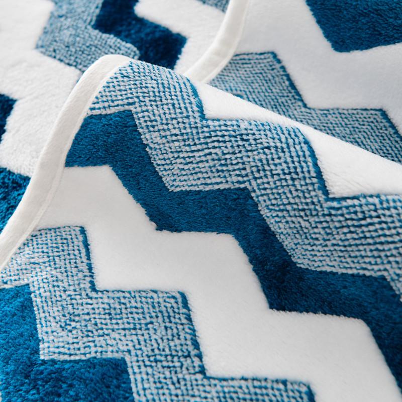 Autumn And Winter Plush Color Wave Sofa Cover Thickened Warm Non -Slip Living Room Sofa Back Towel Furniture Protection Cushion