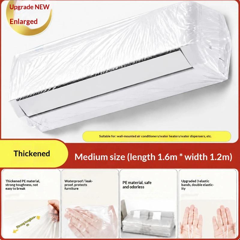 Extra Thick Clear Plastic Bed Cover Waterproof Dustproof Elastic Edges For Home Moving Renovation Long Term Storage