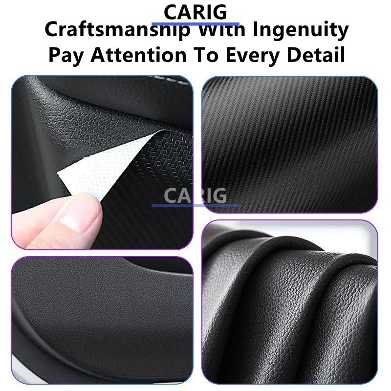 For HONDA ACCORD 18-22 Leather Door Anti-kick Sticker Modified Carbon Fiber Pattern Interior Film Accessories Modification