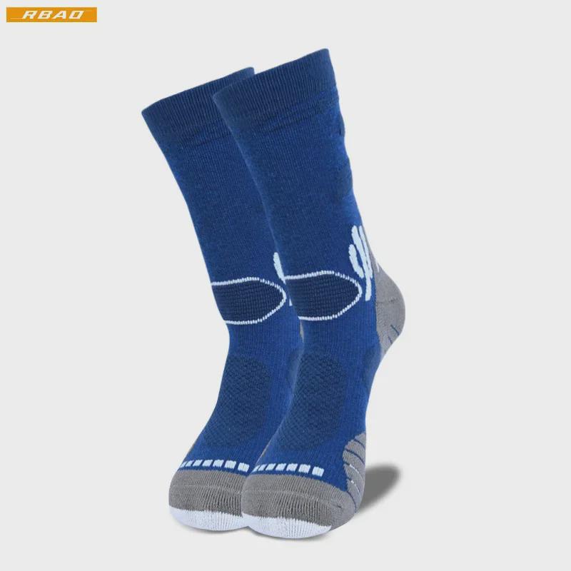 30% Merino Wool Outdoor Hiking Mid-Tube Socks - Thick & Warm for Sports & Mountaineering