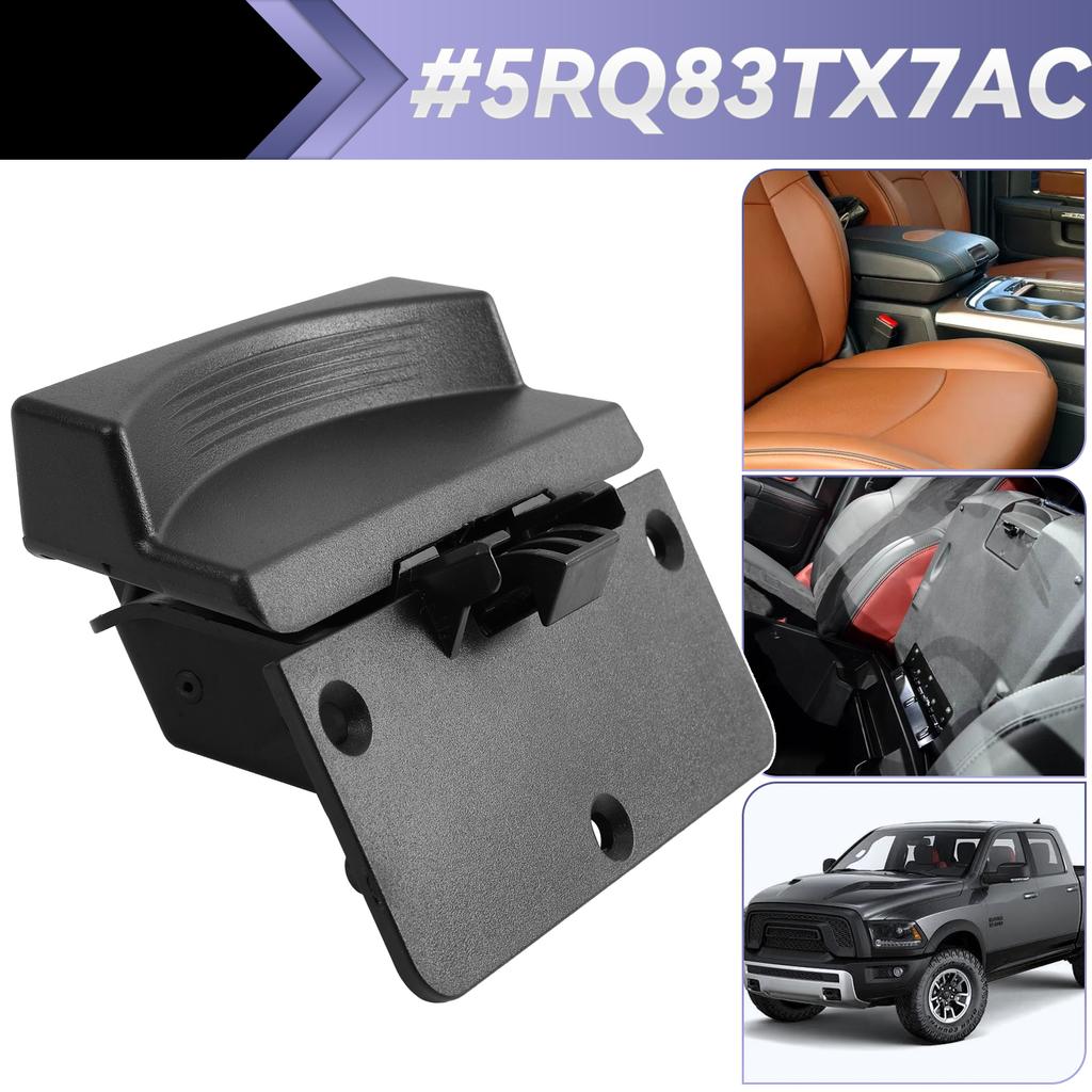 5RQ83TX7AC Car Center Console Armrest Latch Lock Knob Accessories Auto Interior for Dodge Ram 1500 2500 3500 4500 5500 2013-2018