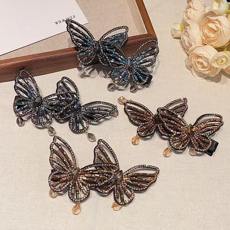 Korean Temperament  Butterfly Hairpin Sweet Side Bangs Duckbill Clip Hair Accessories