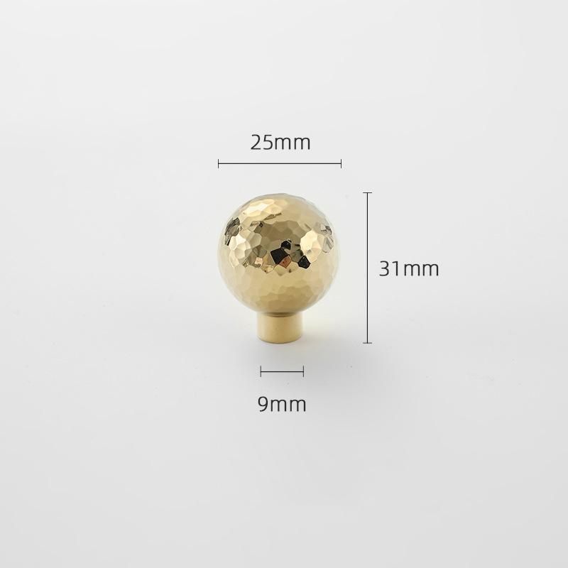 Brass Ball Furniture Pull Handles Hand-Forged Hammer Cabinet Handles Door Drawer Knob Kitchen Wardrobe Cupboard Pulls