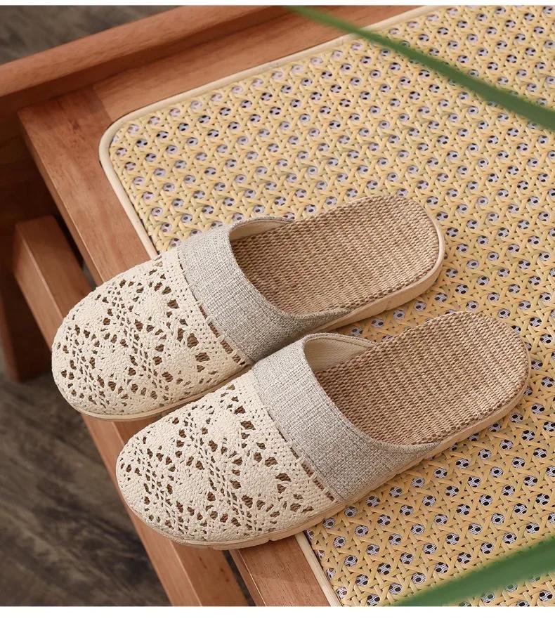 

Летние домашние тапочки для женщин и мужчин, дышащие вафельные домашние тапочки, открытая домашняя обувь, закрытые бесшумные тапочки 40-41 белый