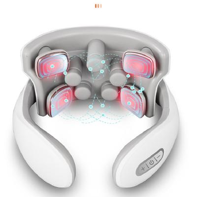 Smart Neck Massager Portable Heating Vibrator for Shoulder Neck Pain Relief Cervical Vertebra Health Care