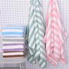 Microfibre Bath Towel, Household Large Size Towel, Striped Coral Velvet Bath Towel
