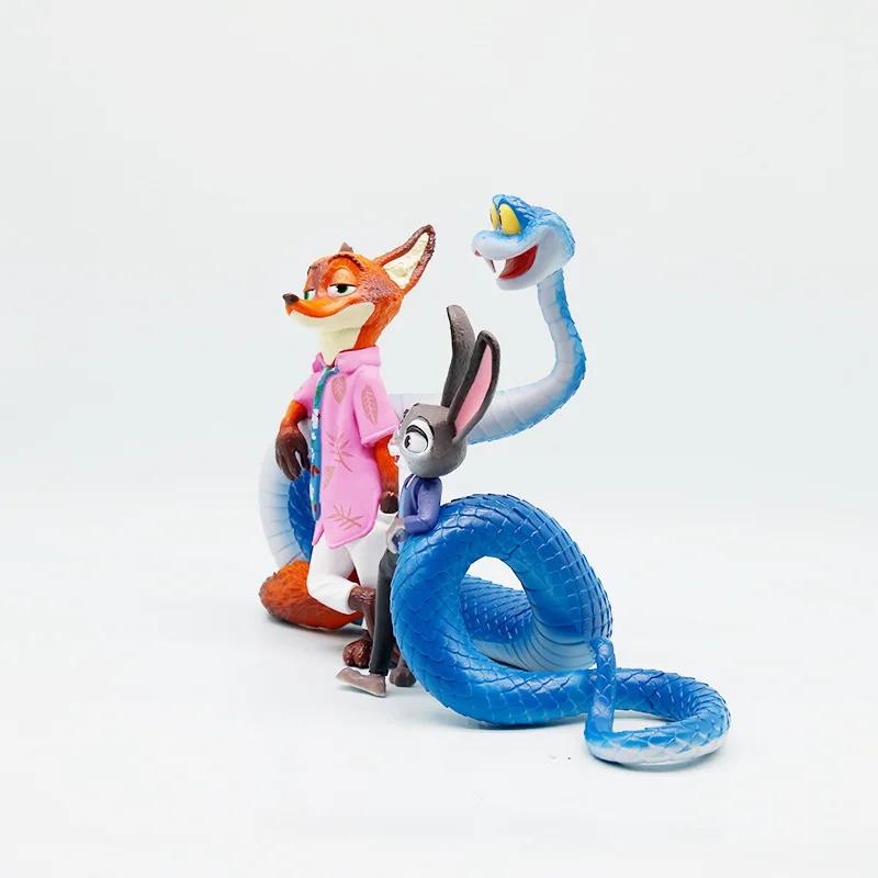 Anime Zootopia 2 Nick Wilde Judith Laverne Hopps Gary Snake Figure Computer Case Decoration Model Doll Desktop Ornament Toy Gift