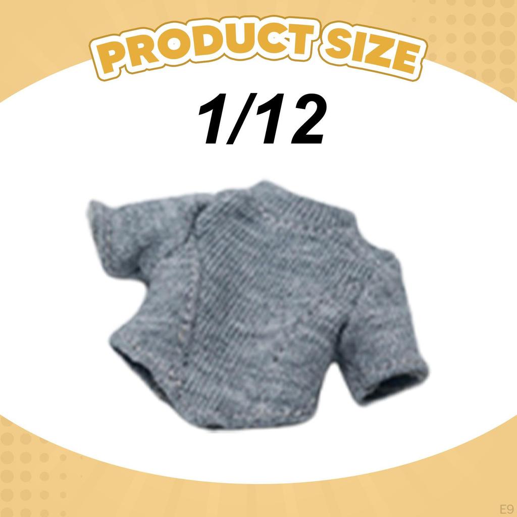-Shirt Top for Female Dolls, Short Articulated Figures, Made of Quality Material, Suitable