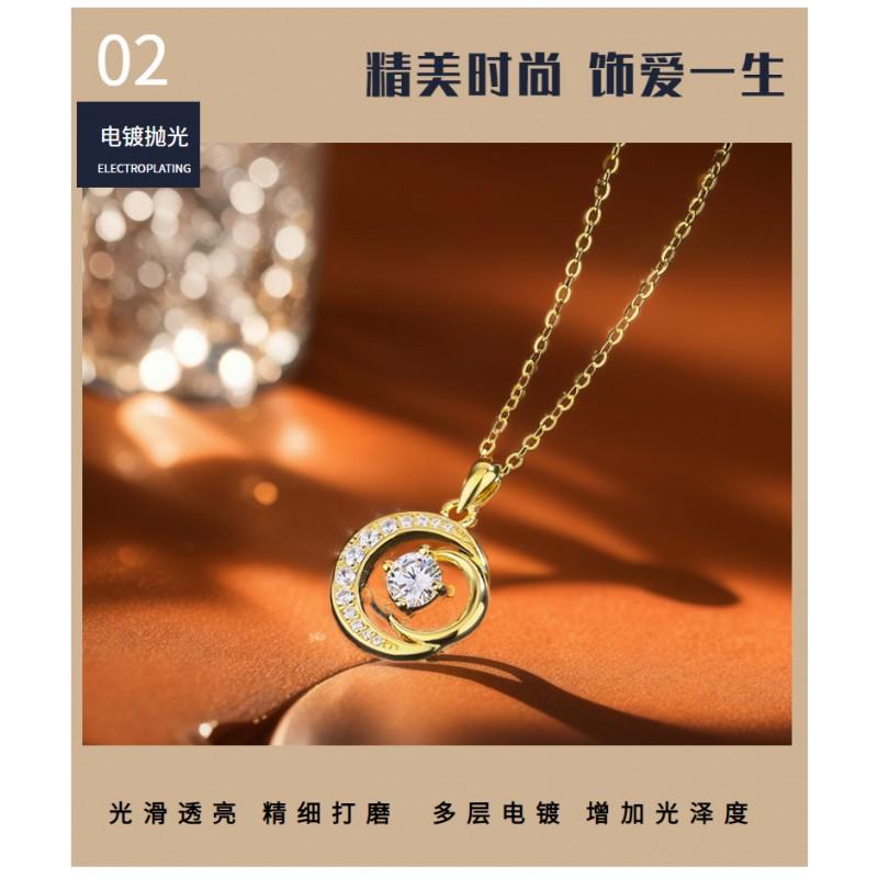 Moon Star Necklace Women Luxury Celestial Collarbone Chain Fashion Versatile Jewelry