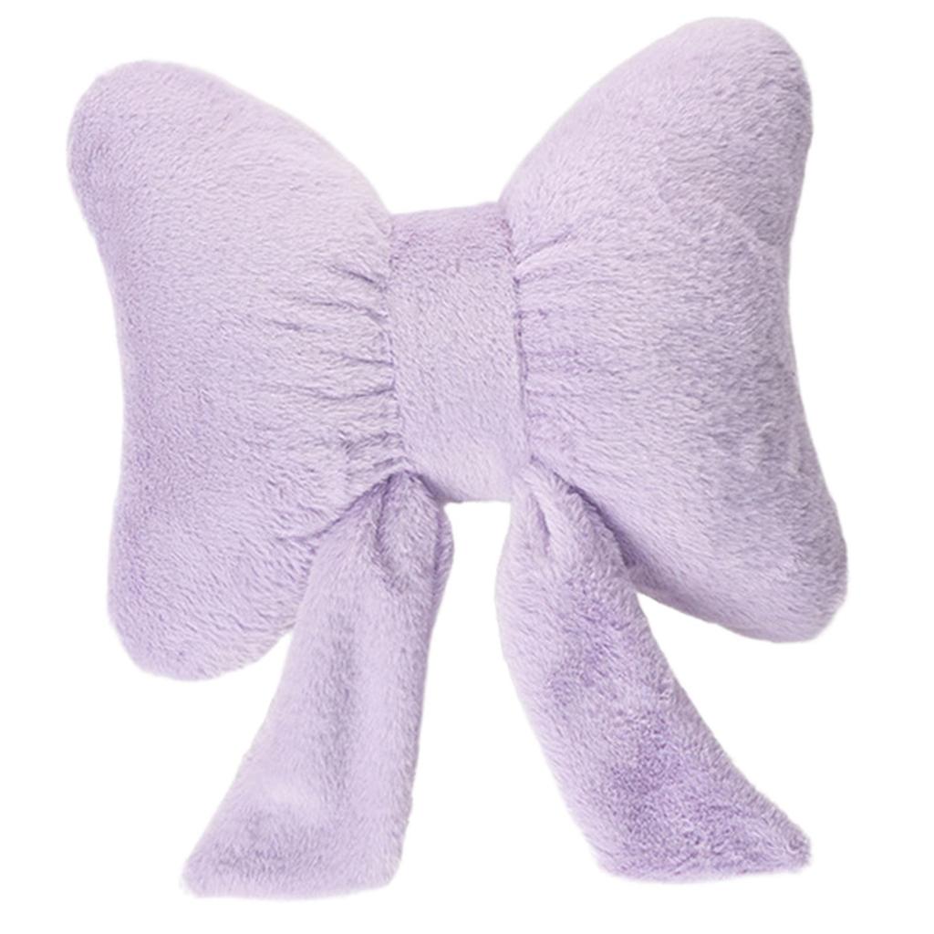 Soft Plush Decorative Pillow Elegant Bow Cushion for Bedroom Living Room Cafe Dorm Home Decor