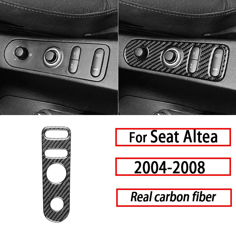 Pro Seat Altea 2004-2008 Díly do auta z uhlíkových vláken Středová konzola Větrací mřížky Panel CD Panel rychloměru Kliky dveří Dekorativní samolepky