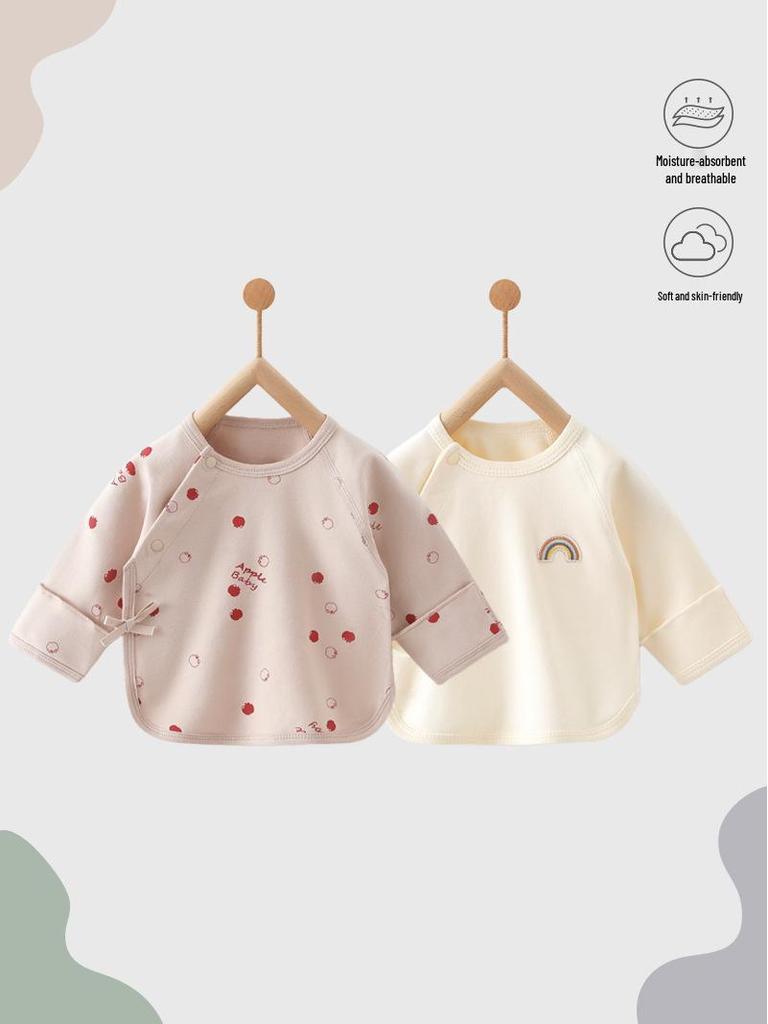 Neugeborenes T-Shirt aus reiner Baumwolle ohne Etikett – Frühling/Herbst Stil