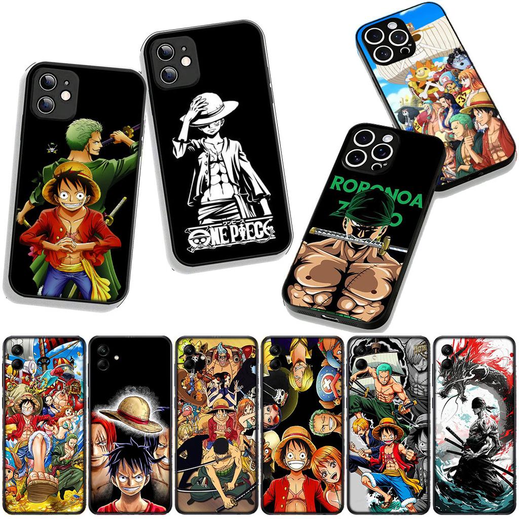 Phone Cover Roronoa Zoro Luffy One Piece Casing for Apple iPhone 16 15 14 Plus 13 12 Mini 17 Pro Max + ProMax 16E Air 15+ Case