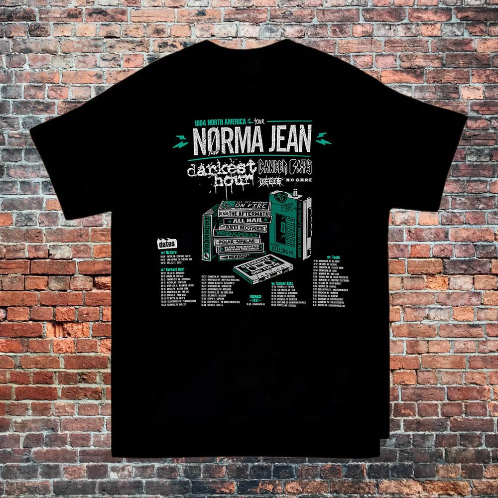 NORMA JEAN Band Tour Dates New Black T Shirt Full Size S-5XL