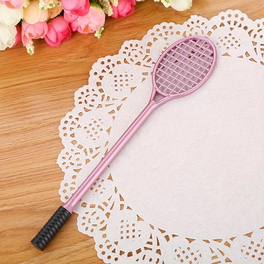 10pcs 0.5mm creative tennis racket shape gel pen cute stationery badminton racket water pen office signature pen