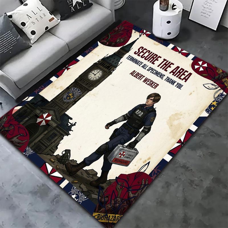 Resident Evil Carpet Rug For Living Room Bedroom Home Sofa Decoration Kids Play Nonslip Floor Mat