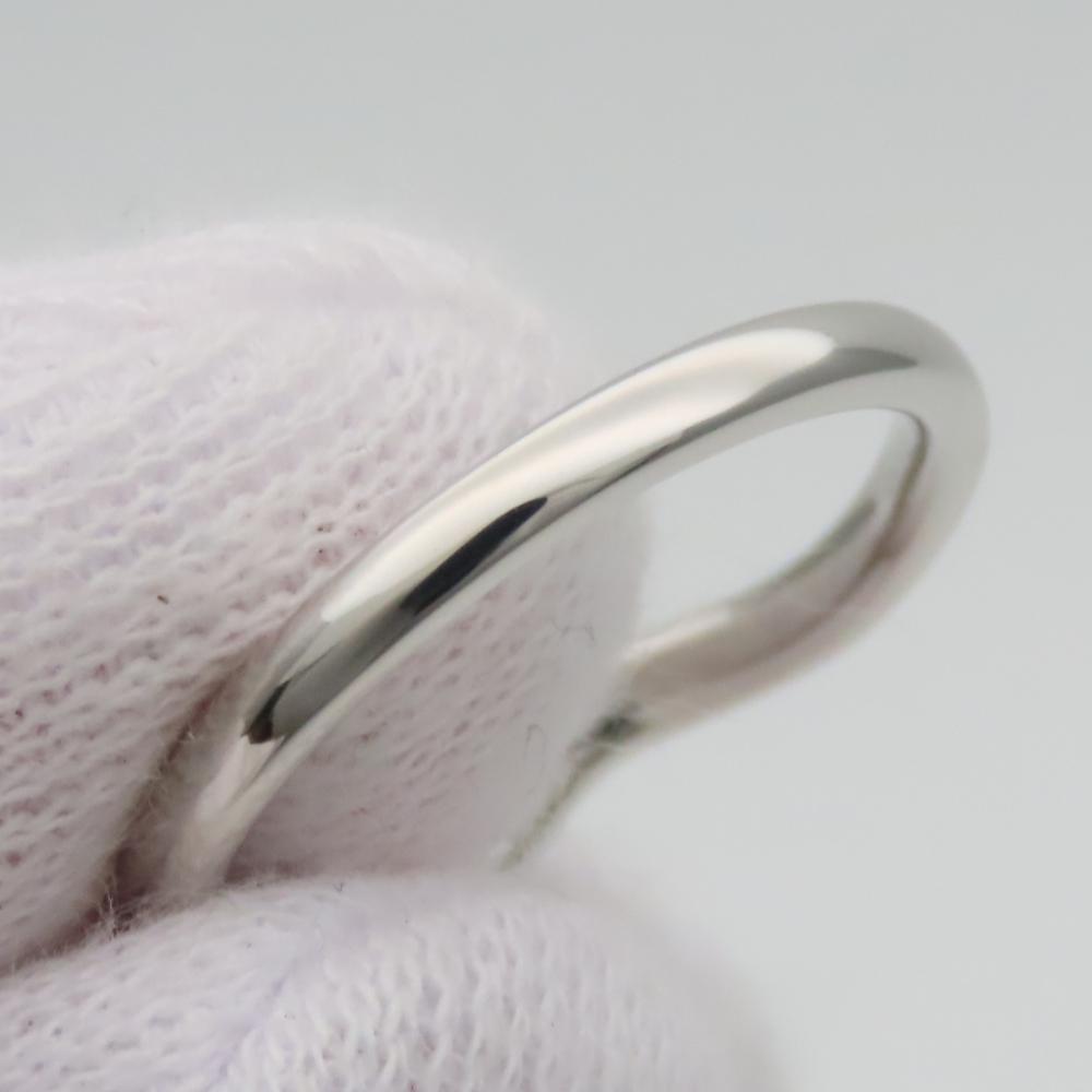 Used TIFFANY&Co. Ring Curved band EU#50.5 Pt950Platinum/diamond 3.19g Platinum El Saperetti