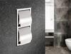 Stainless Steel Concealed Wall-Mounted Double Roll Tissue Holder