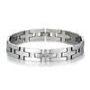 Stainless Steel Cross Stitch Bracelet With Frosted Texture Men's Trendy Accessories Retro Industrial Style Niche Personalized