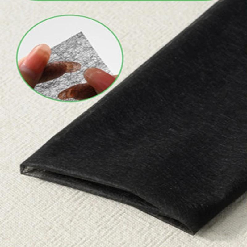 1x1M Schwarz Weiß Doppelseitiges Einlage Klebegewebe Kleidung Aufbügelbares Saumband Einlage Vlies DIY Nähzubehör