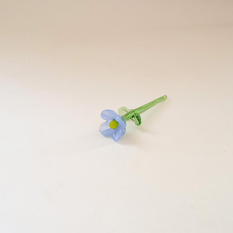 Glazed Handmade Small Flower Glass Simulation Bouquet Home Decoration Ornament
