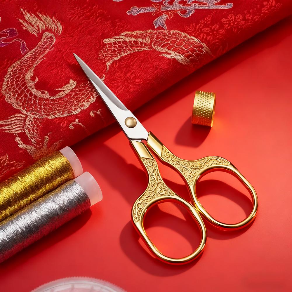 1PC Stainless Steel Vintage Scissors for Sewing Fabric Cutter Embroidery Tailor Thread Shears - Sewing Tool