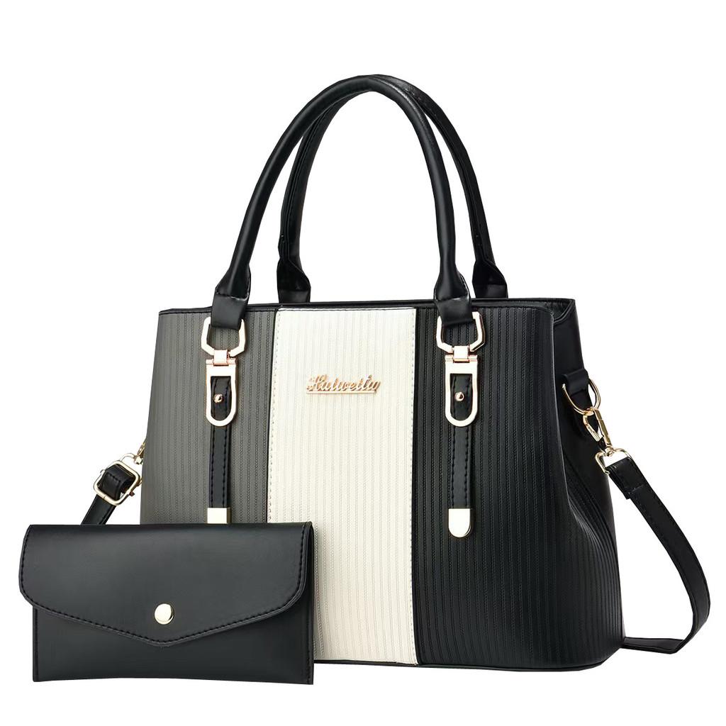 Size Medium Stylish Mother And Child Bag With Eyecatching Striped Color Block For Fashion Everyday