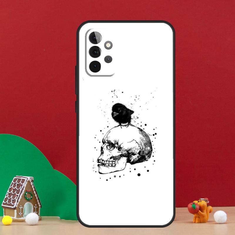 Raven Skull Case For Samsung Galaxy A36 A56 A06 A13 A53 A32 A12 A22 A52 A35 A17 A16 A55 A15 A54 A34 A14