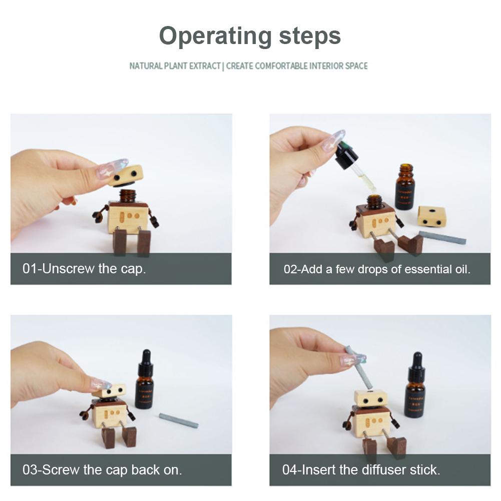Handmade Shaking Feet Doll Wear Resist Cute Car Wood Ornaments with Clips Funny Wood Desktop Decor for Car Dashboard Decorations