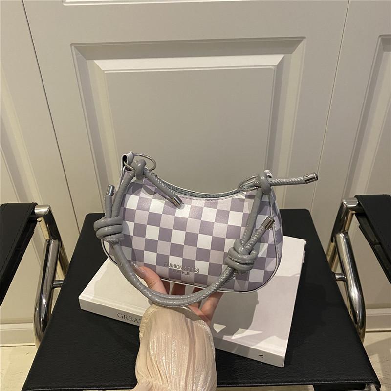 Summer New Popular Plaid Handbag 2025 Popular Versatile Messenger Bag Fashion Trend Shoulder Underarm Bag Women