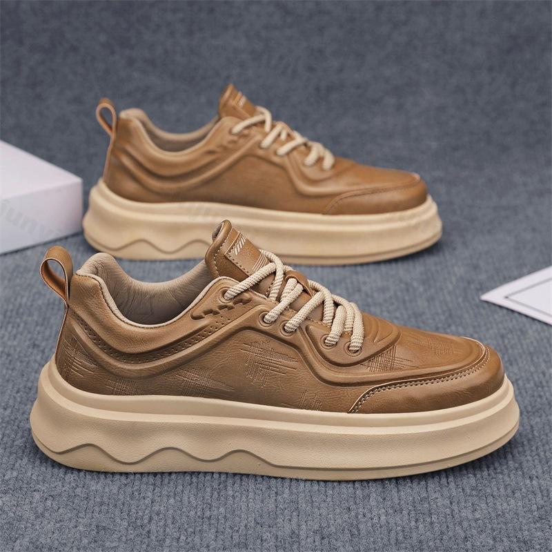 Fashion 2025 Autumn New Concise Fashion Low Top Thick Soled Casual Shoes for Men Versatile Comfortable Non Slip Niche Platform sneakers