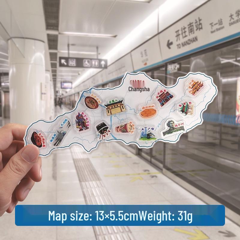 Benutzerdefinierter 3D Xi'an Stadt Acrylkarte Kühlschrankmagnet - Kulturelles & Kreatives Souvenir