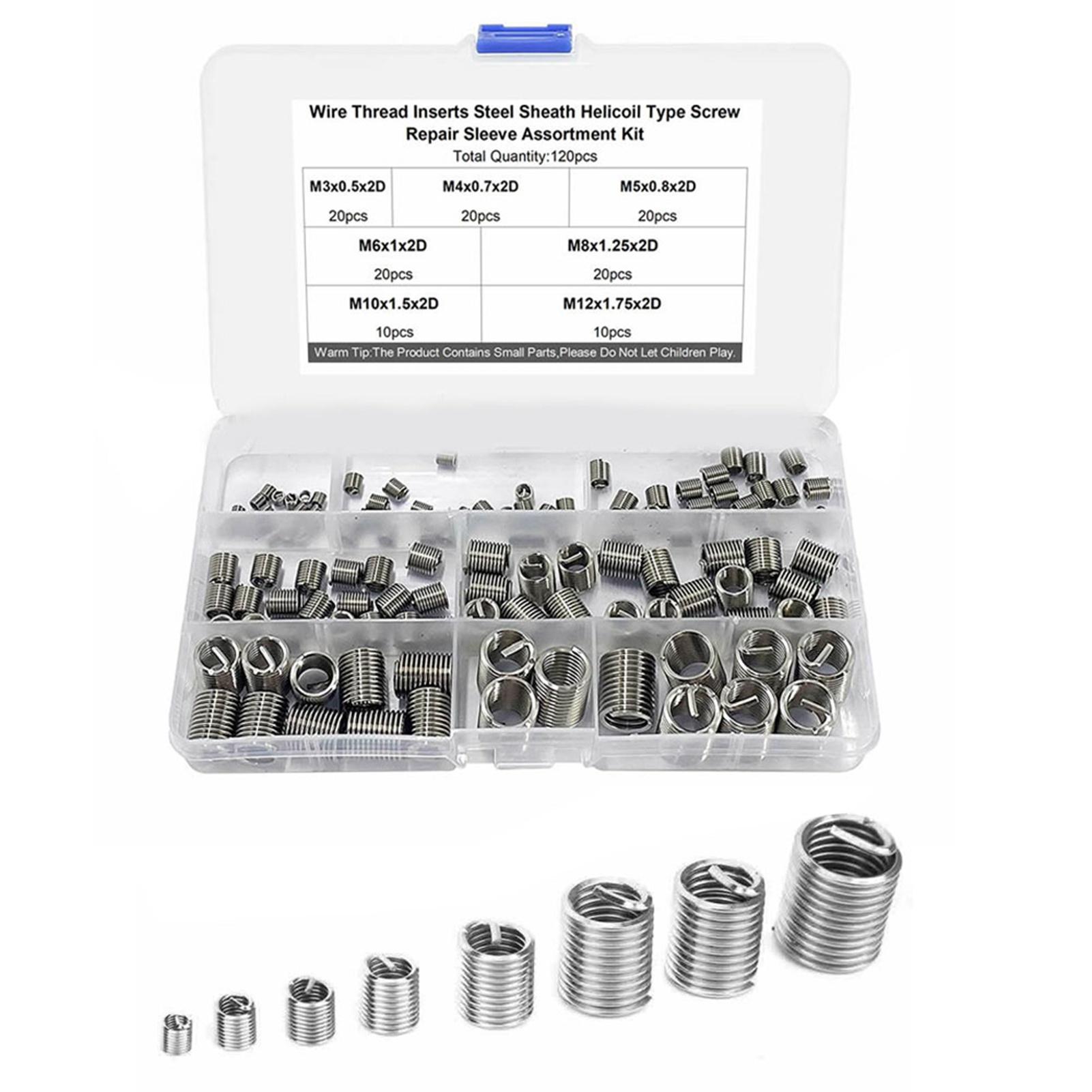 

120 шт. Вставная гайка M3 M4 M5 M6 M8 M10 M12 из нержавеющей стали, ударопрочная, с резьбой