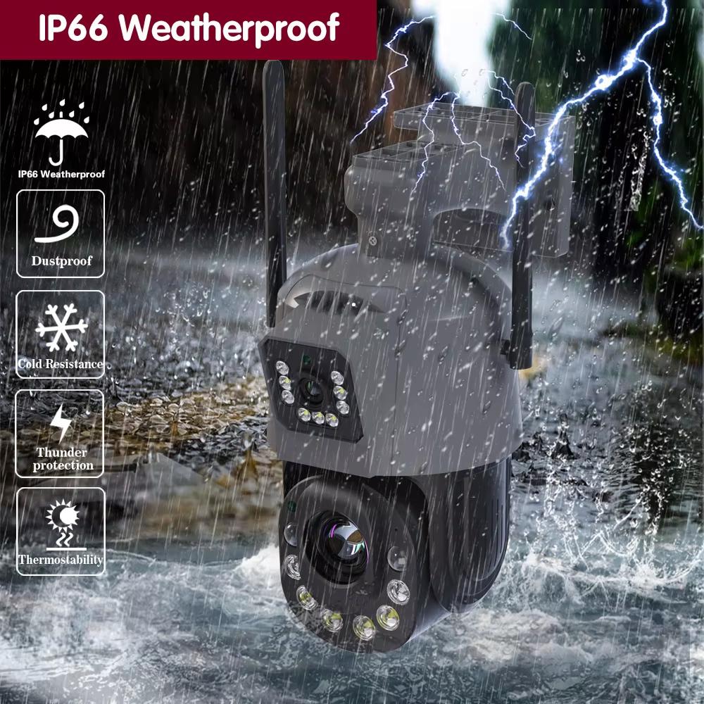 LS VISION 8MP Dual Lens Wifi PTZ Security Camera Outdoor 30X 50X Optical Zoom Human Detection Color Night Vision Video Surveillance Camera