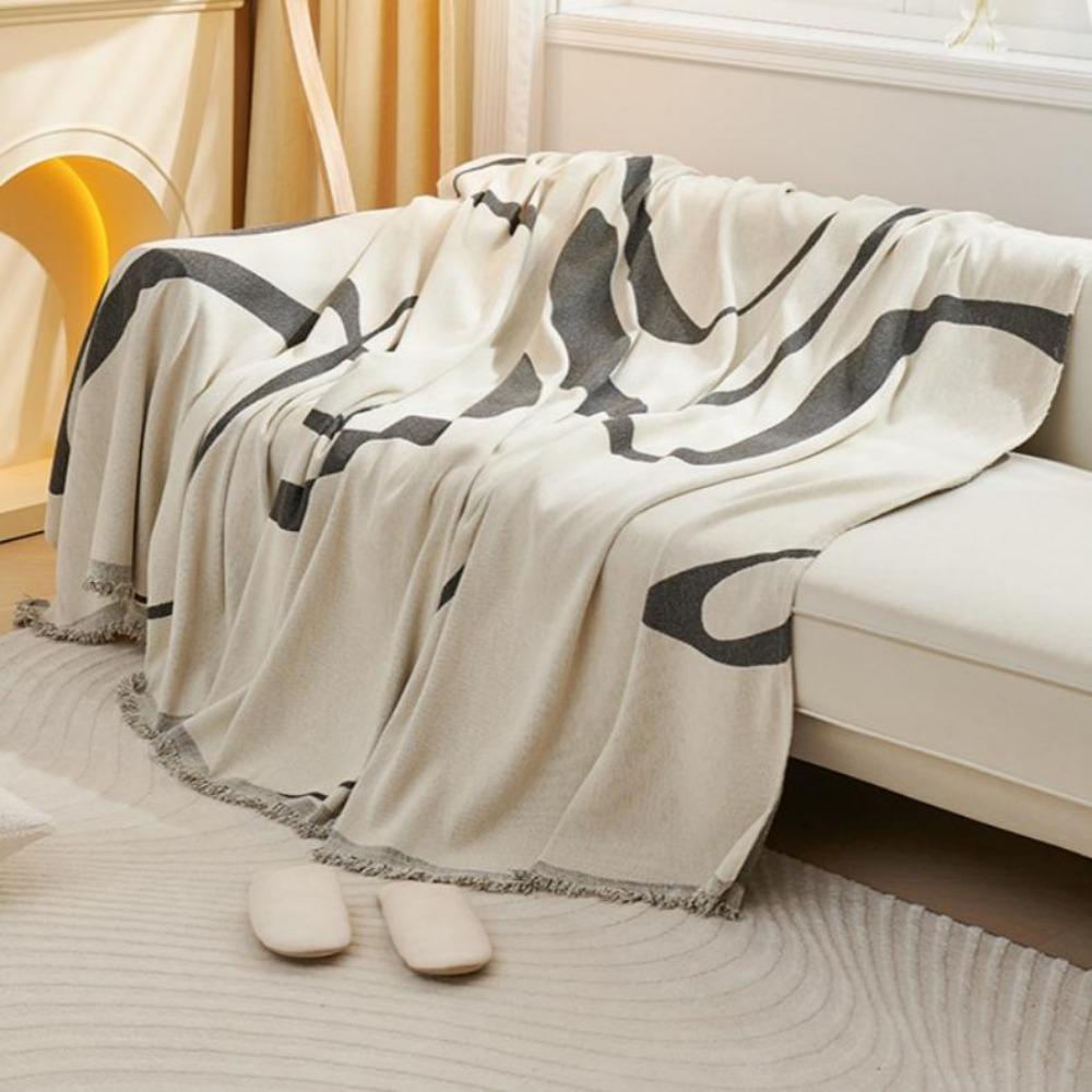 1pcs Modern Sofa Cover Four Season Non-Slip Dust Anti-Cat Scratch Nordic Tassel Throw Blanket Home Couch Decor Accessories