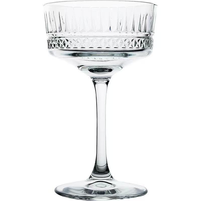 European Classical High-Stemmed Martini Glass - Artistic Cocktail & Wine Glass for Bars